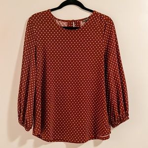 Red Polka Dot Top. EUC